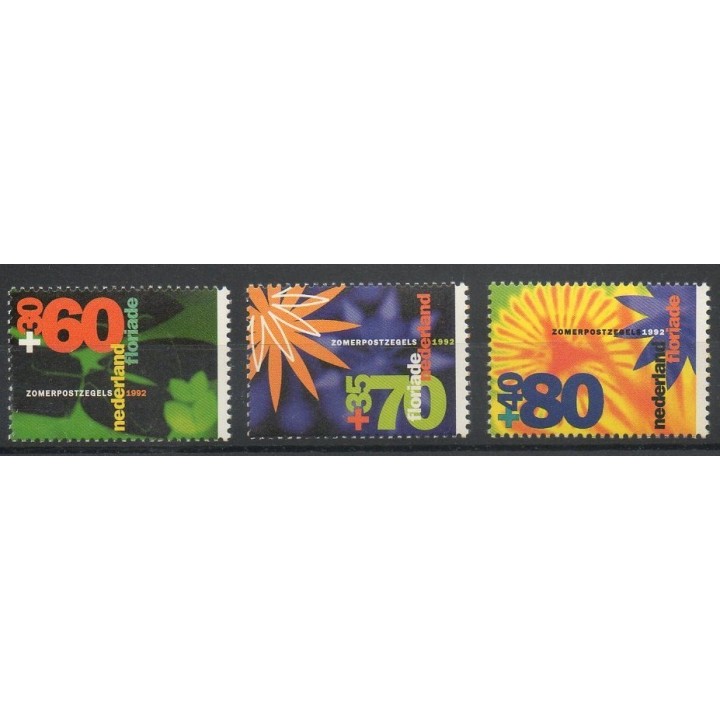 Timbres - Thème fleurs  - Pays-Bas - 1992- No 1400/1402