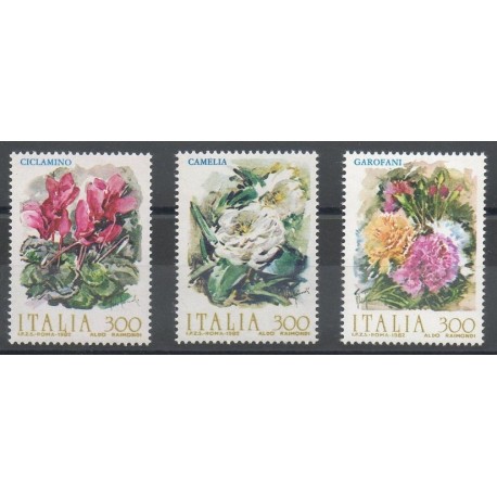 Italie - 1982- No 1527/1529 - Fleurs