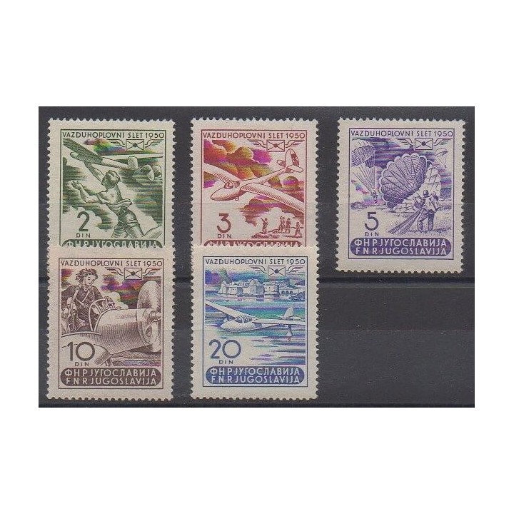 Yugoslavia - 1950 - Nb PA27/PA31 - Planes - Mint hinged - Mint hinged