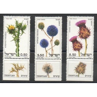 Timbres - Thème fleurs  - Israël - 1980- No 757/759