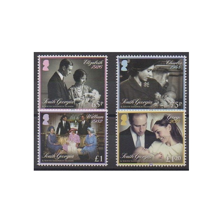 Falkland-Géorgie du Sud et Sandwich du Sud - 2014 - No 602/605 - Royauté - Principauté