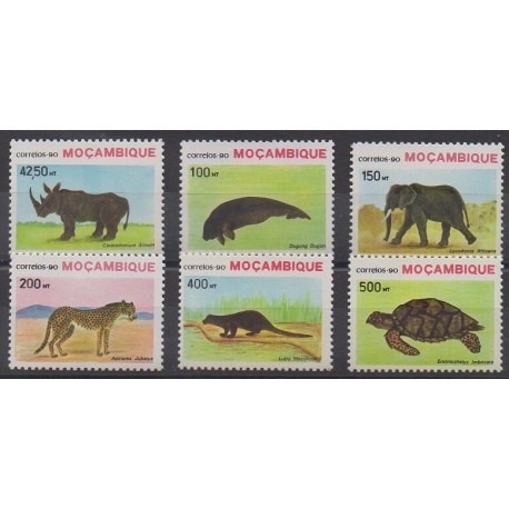 Mozambique - 1990 - No 1168/1173 - Espèces menacées - WWF