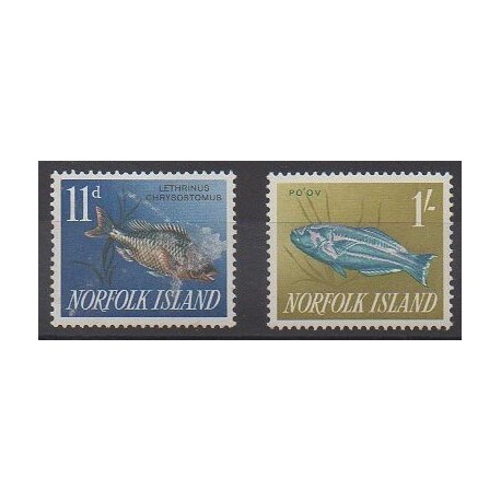 Norfolk - 1960 - No 34/35 - Animaux marins