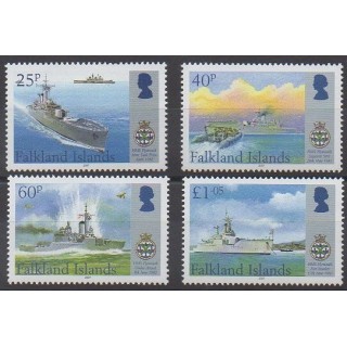 Falkland - 2007 - No 960/963 - Navigation - Histoire militaire