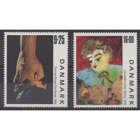 Danemark - 1999 - No 1232/1233 - Peinture