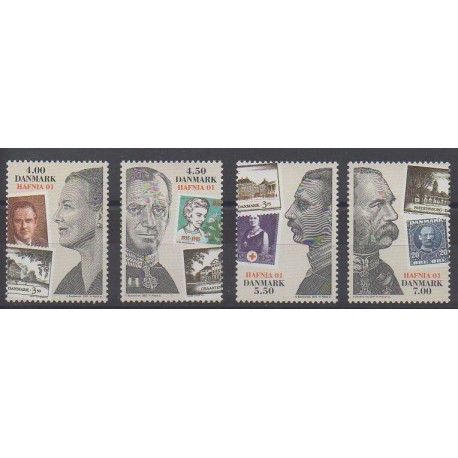 Danemark - 2001 - No 1290/1293 - Philatélie - Timbres sur timbres