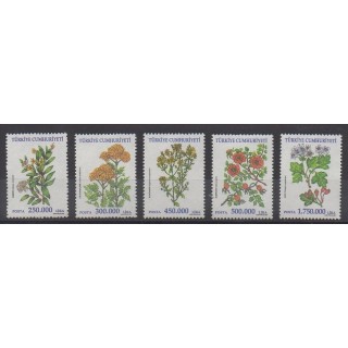 Turquie - 2001 - No 2995/2999 - Fleurs