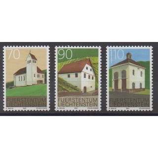 Liechtenstein - 2001 - No 1209/1211 - Églises