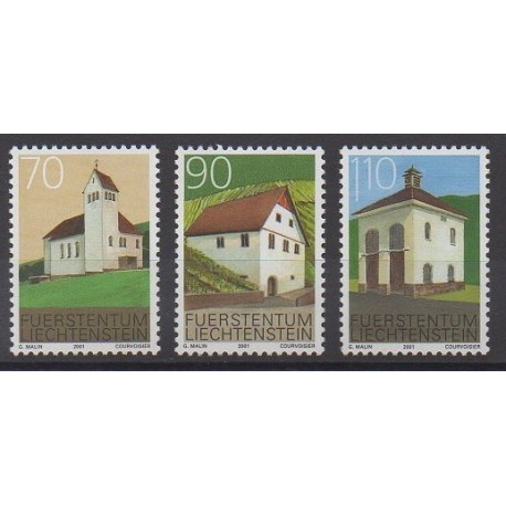 Lienchtentein - 2001 - Nb 1209/1211 - Churches
