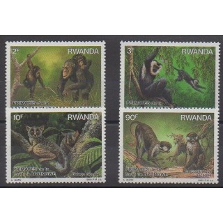 Rwanda - 1988 - Nb 1259/1262 - Mamals