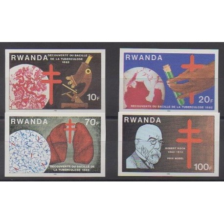 Rwanda - 1982 - No 1067/1070ND - Santé ou Croix-Rouge