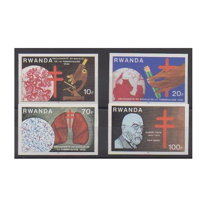 Rwanda - 1982 - No 1067/1070ND - Santé ou Croix-Rouge