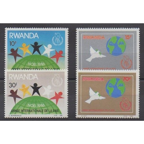 Rwanda - 1986 - Nb 1225/1228