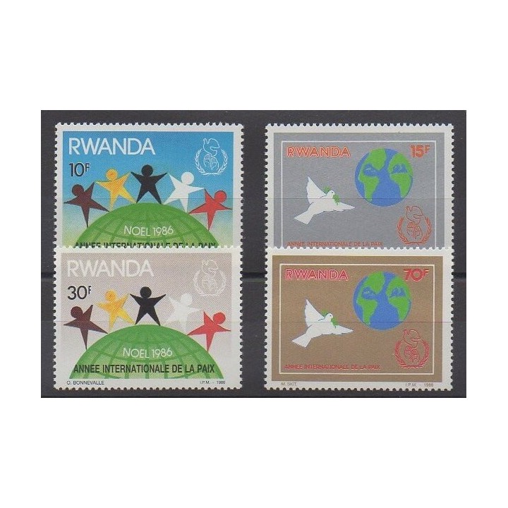 Rwanda - 1986 - Nb 1225/1228