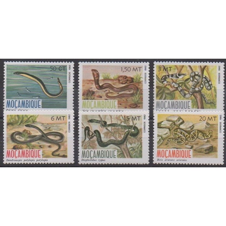 Mozambique - 1982 - Nb 862/867 - Reptils