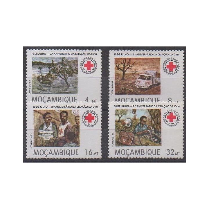 Mozambique - 1983 - No 916/919 - Santé ou Croix-Rouge