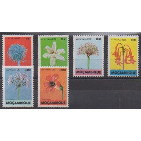 Mozambique - 1988 - No 1083/1088 - Fleurs