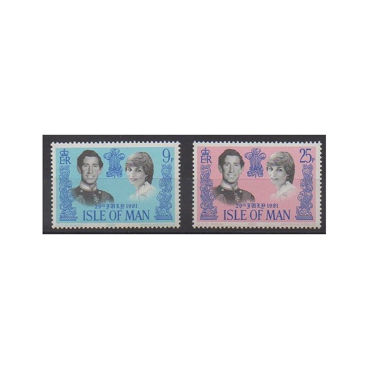 Man (Ile de) - 1981 - No 189/190 - Royauté - Principauté
