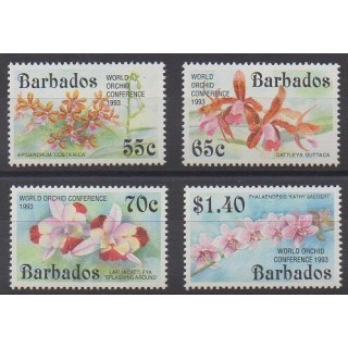 Barbade - 1993 - No 852/855 - Orchidées