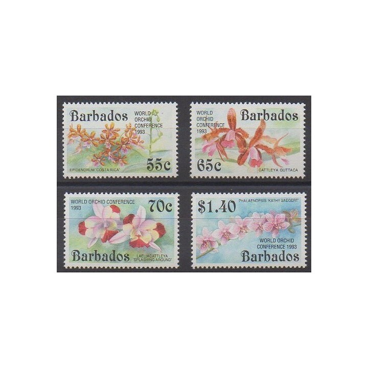 Barbados - 1993 - Nb 852/855 - Orchids