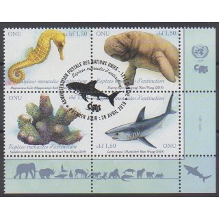 Nations Unies (ONU - Genève) - 2019 - No 1048/1051 - Espèces menacées - WWF - Oblitérés - Oblitéré