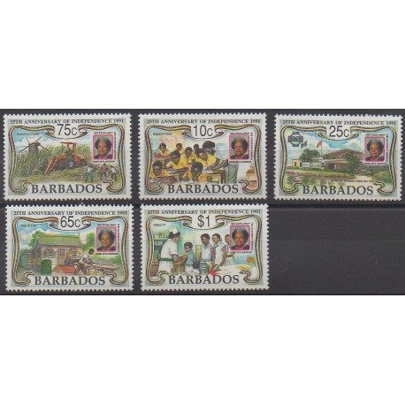 Barbade - 1991 - No 820/824 - Histoire
