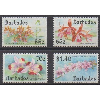 Barbade - 1992 - No 840/843 - Orchidées