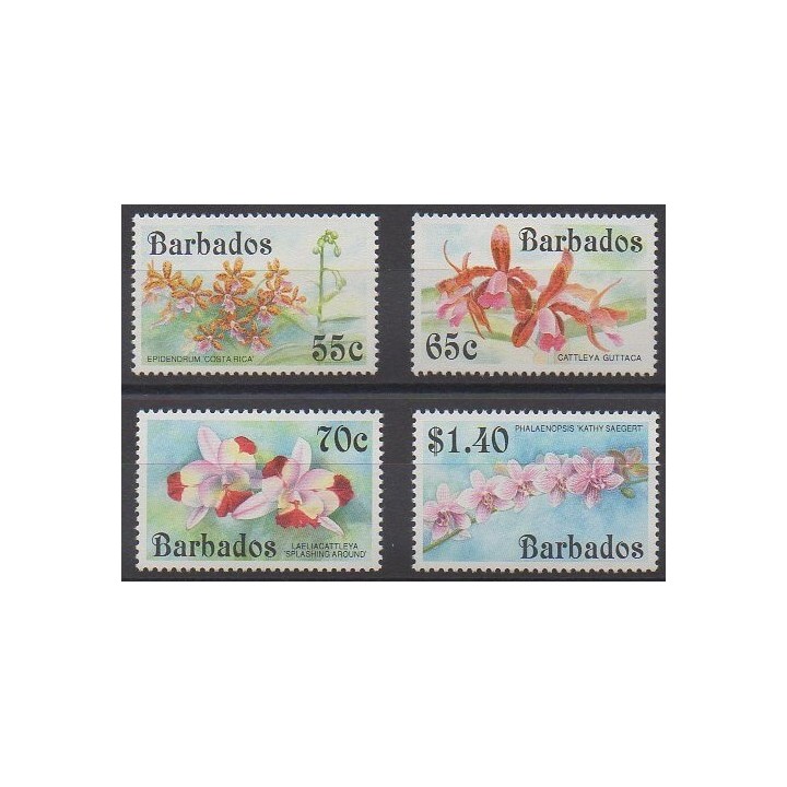 Barbade - 1992 - No 840/843 - Orchidées