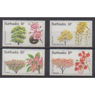 Barbade - 1992 - No 831/834 - Arbres