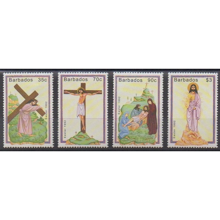 Barbade - 1992 - No 825/828 - Pâques