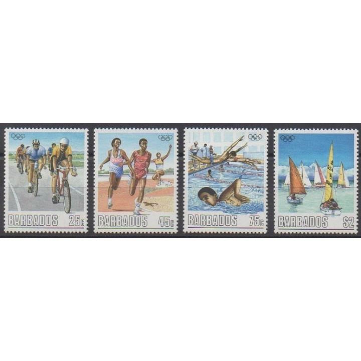 Barbade - 1988 - No 727/730 - Jeux Olympiques d'été