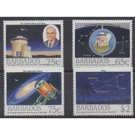 Barbade - 1988 - No 736/739 - Astronomie