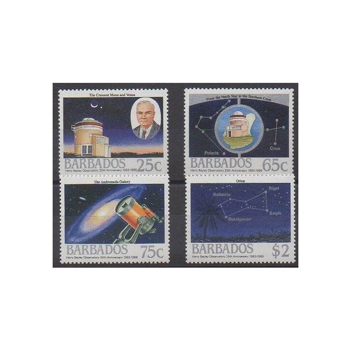 Barbade - 1988 - No 736/739 - Astronomie