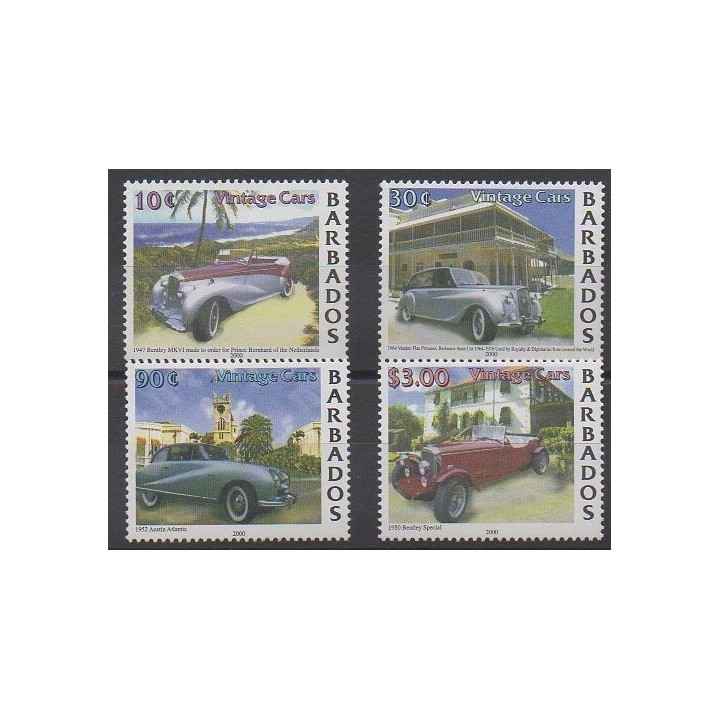 Barbade - 2000 - No 1039/1042 - Voitures