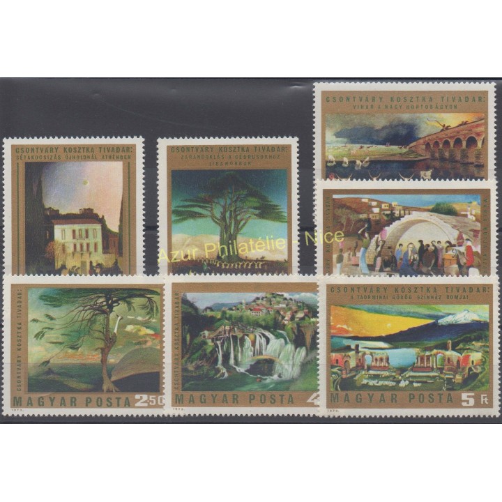 Timbres - Thème tableaux - Hongrie - 1973 - No 2315/2321