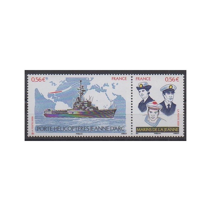 France - Poste - 2009 - Nb 4423/4424 - Boats - Military history