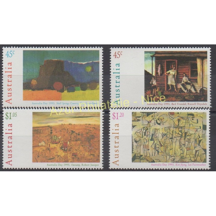 Timbres - Thème tableaux - Australie - 1995 - No 1411/1414