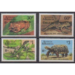 Barbuda - 1987 - No 936/939 - Reptiles - Philatélie