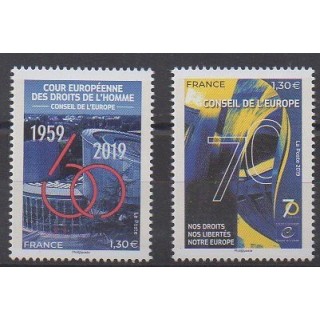 France - Official stamps - 2019 - 174/175 - Human Rights
