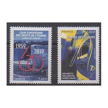 France - Official stamps - 2019 - 174/175 - Human Rights