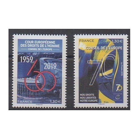 France - Timbres de service - 2019 - 174/175 - Droits de l'Homme