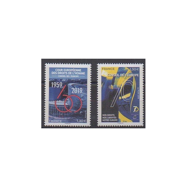 France - Timbres de service - 2019 - 174/175 - Droits de l'Homme
