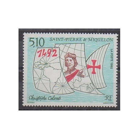 Saint-Pierre et Miquelon - 1992 - No 569 - Christophe Colomb