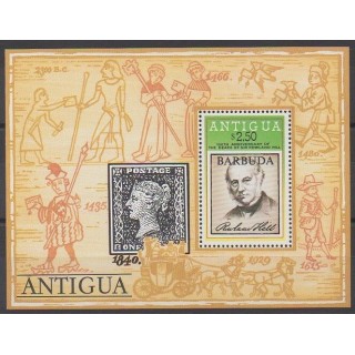 Barbuda - 1979 - Nb BF40 - Postal Service - Stamps on stamps