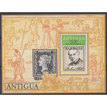 Barbuda - 1979 - Nb BF40 - Postal Service - Stamps on stamps