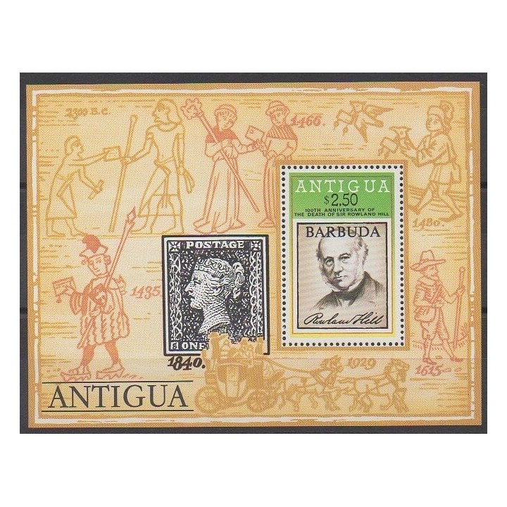 Barbuda - 1979 - Nb BF40 - Postal Service - Stamps on stamps