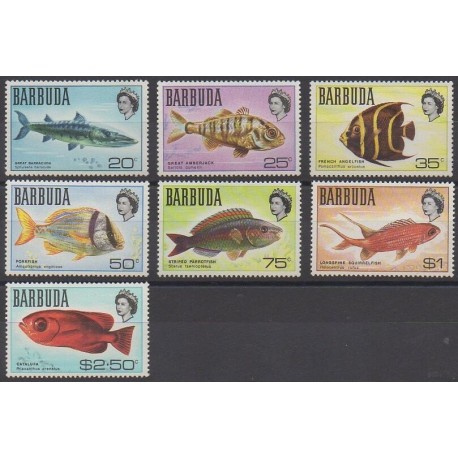 Barbuda - 1968 - Nb 20A/26 - Sea animals