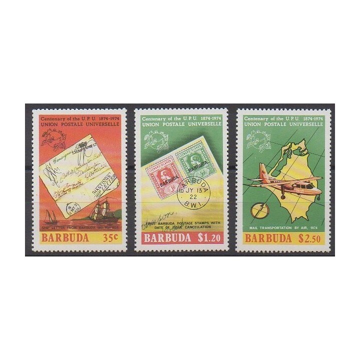 Barbuda - 1974 - No 172/174 - Service postal