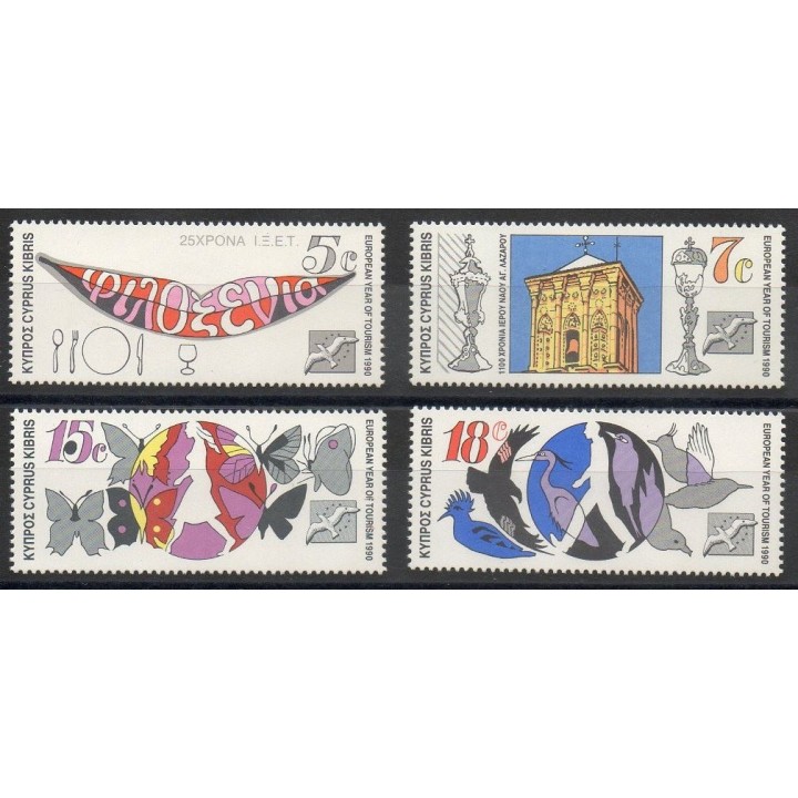 Timbres - Thème environnement - Chypre - 1990- No 748/751