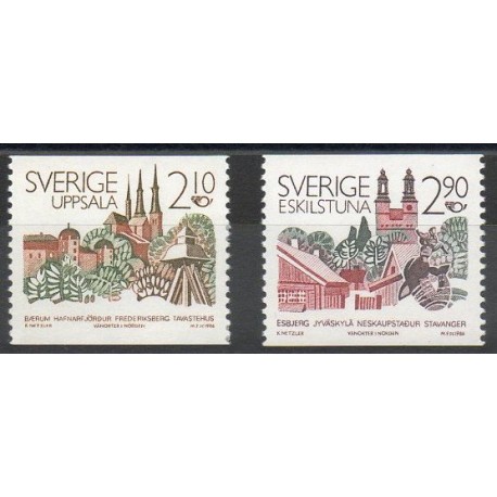 Suède - 1986- No 1379/1380 - Sites